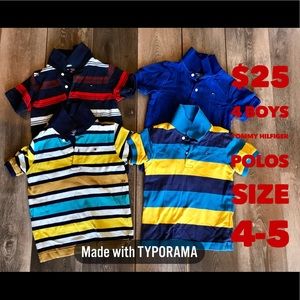 Boys Tommy Hilfiger Polos Size 4-5